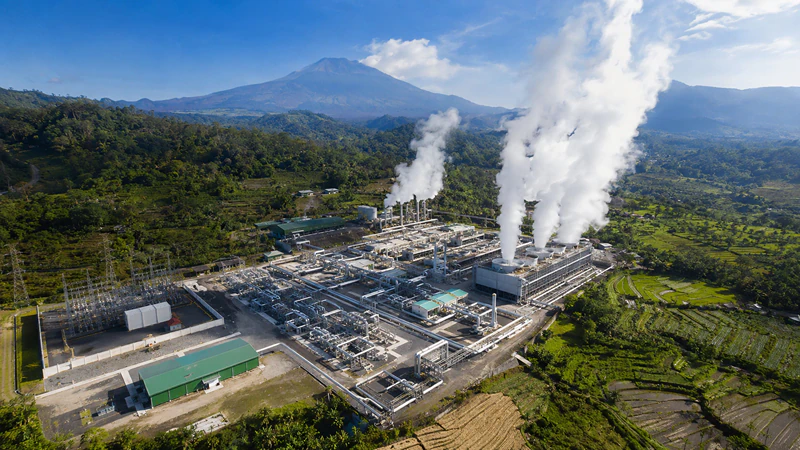 Geothermal Power Plant in Indonesia.